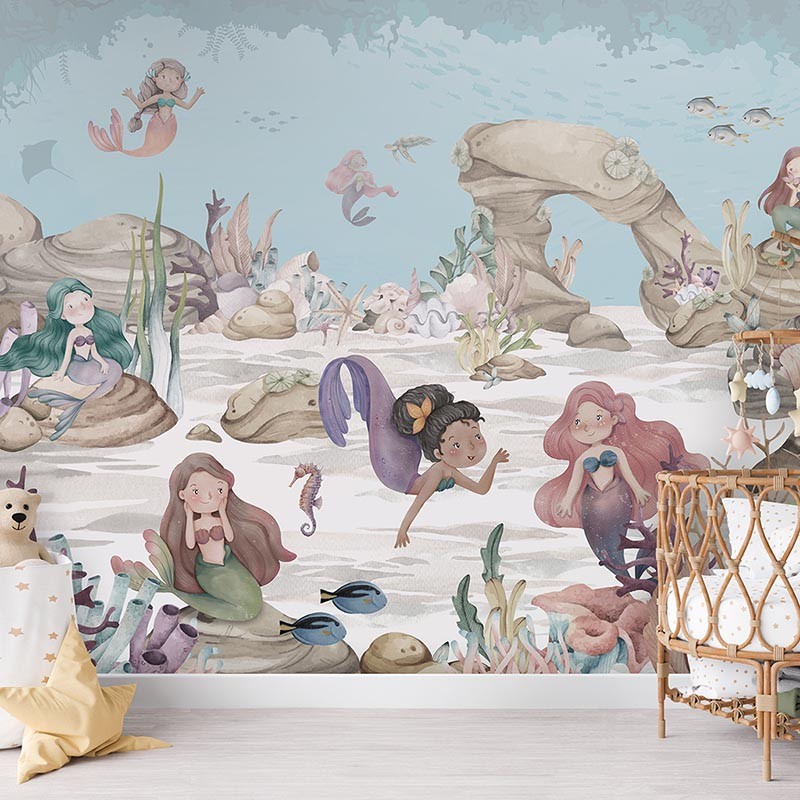 Mural infantil FDC Kikki Belle & Oliver Robins Mermaid Miracles BR 4055 M