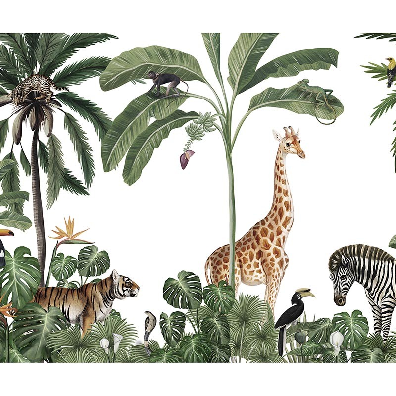 Mural infantil FDC Kikki Belle & Oliver Robins Jungle Jive BR 4051 M