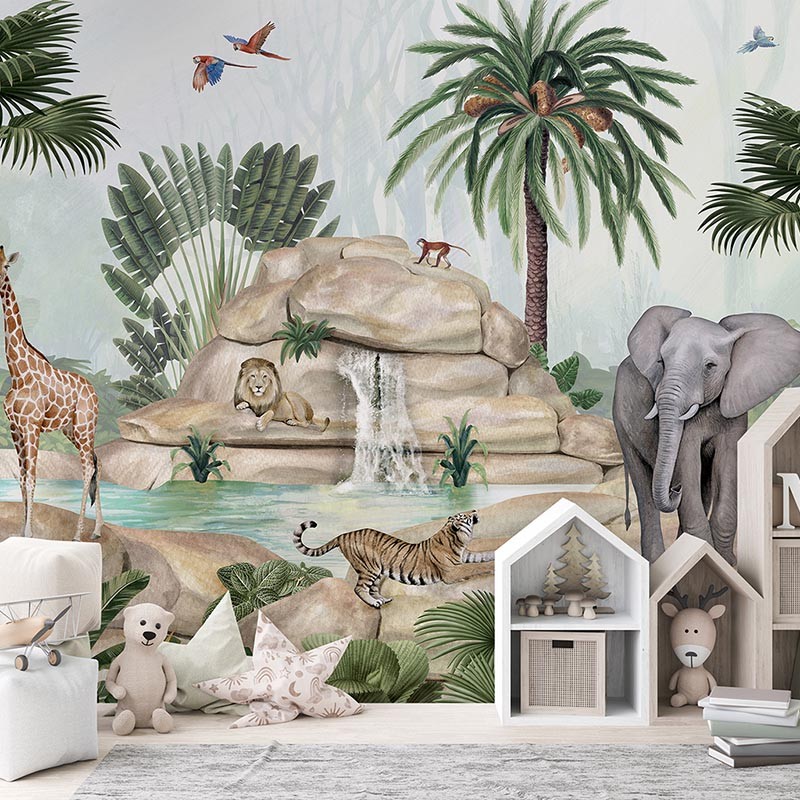 Mural infantil FDC Kikki Belle & Oliver Robins Jolly Jungle BR 4048 M