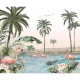 Mural infantil FDC Kikki Belle & Oliver Robins Flamingo Oasis BR 4033 M