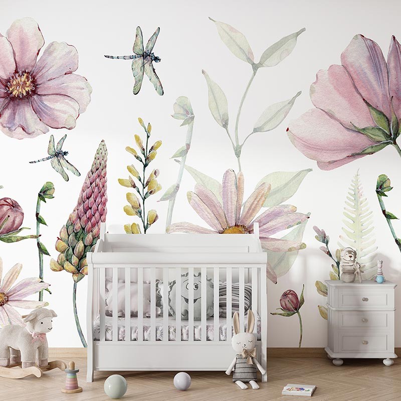 Mural infantil FDC Kikki Belle & Oliver Robins Fabulous Flowers BR 4028 M