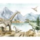 Mural infantil FDC Kikki Belle & Oliver Robins Dino Dreams BR 4024 M