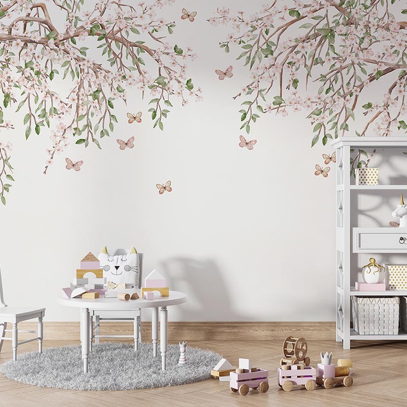 Mural infantil FDC Kikki Belle & Oliver Robins Blooming Blossom BR 4013 M