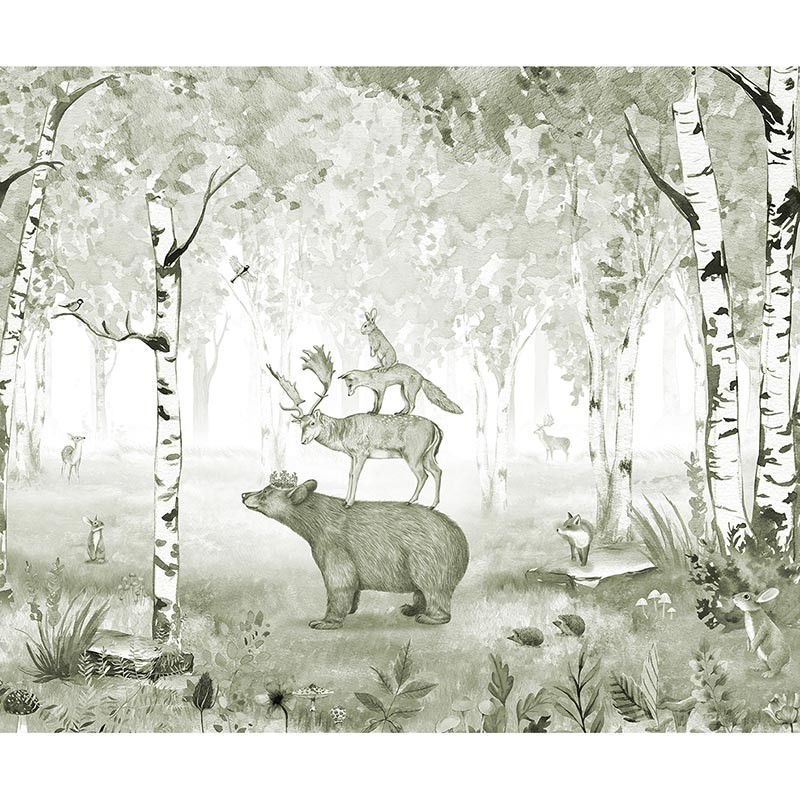 Mural infantil FDC Kikki Belle & Oliver Robins Bear King BR 4010 M