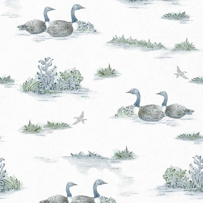 Papel Coordonné Ybarra & Serret Cotswolds Mallard-Duck Aqua YSP0537