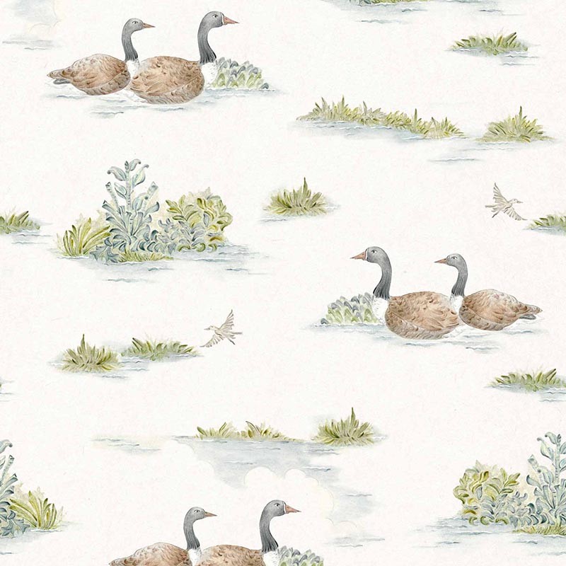 Papel Coordonné Ybarra & Serret Cotswolds Mallard-Duck Sage YSP0536