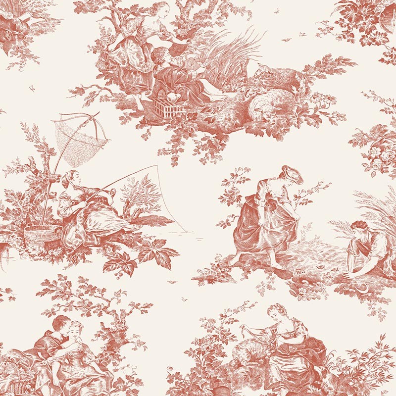 Papel Casadeco Les Belles Toiles de Jouy 2 Scène d'Été  BTJD87918201