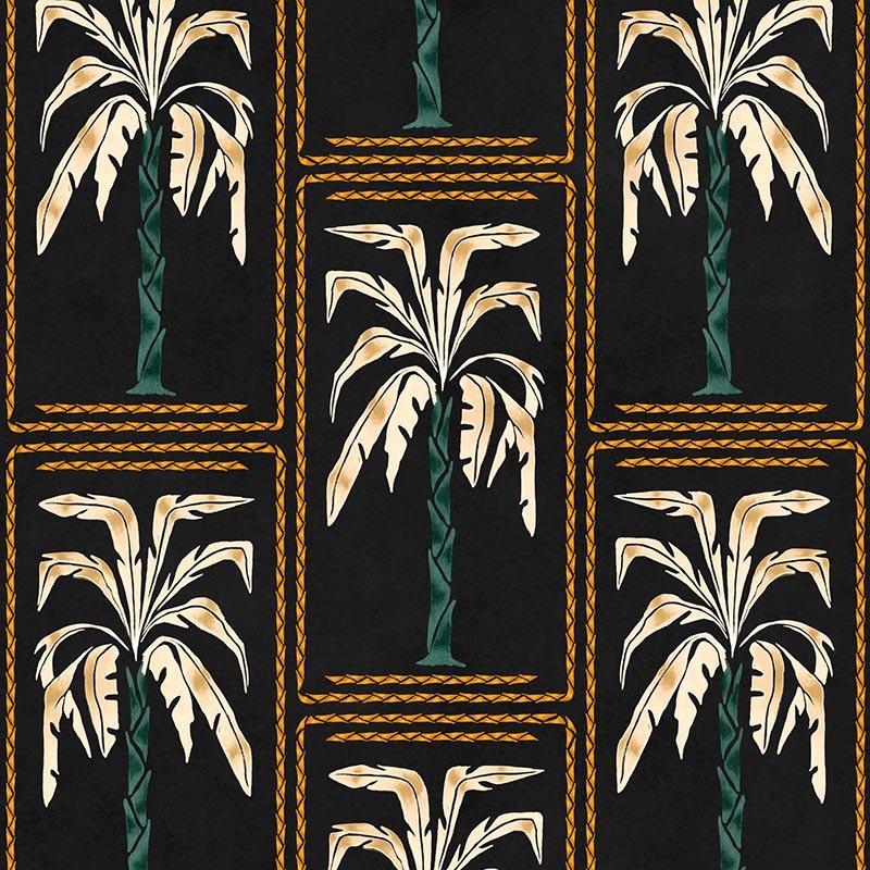 Papel Coordonné Coco Dávez Colortherapills Veraneo Noir C00116_N