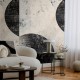 Mural Living Walls CosmoLiving by Cosmopolitan Circles Black 79144-1