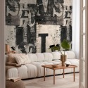 CosmoLiving Newspaper 79144-4 Mural Living Walls