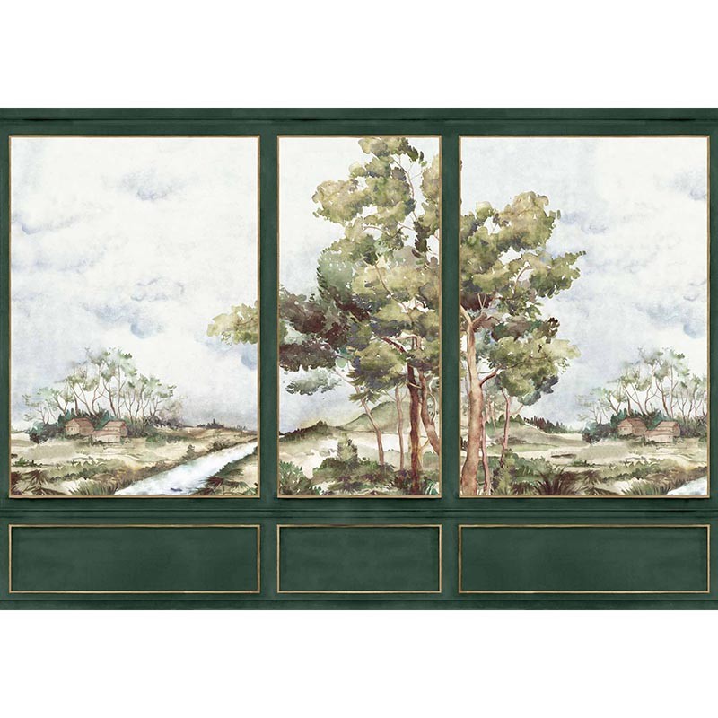 Mural Coordonne Damaskus View Emerald D00163_N