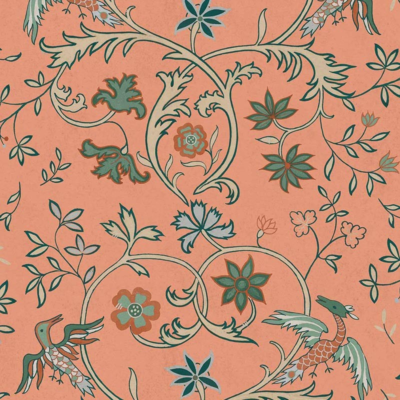 Papel pintado Coordonne Damaskus Antwerp Peach D00146_N
