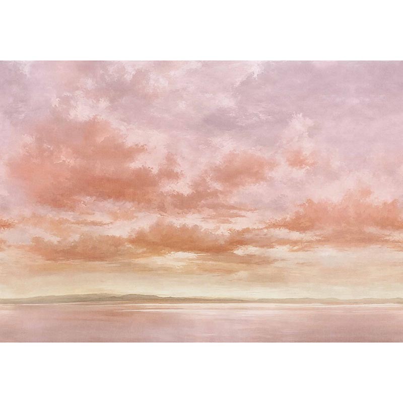 Mural Coordonne Damaskus Cumulus Clouds Peach D00159_N