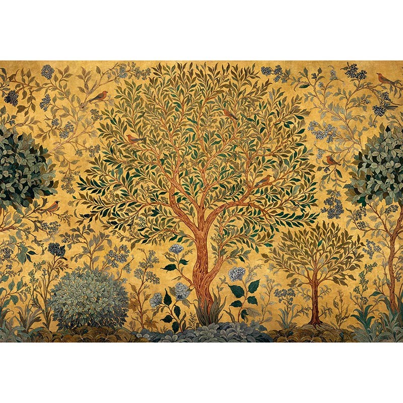Mural Coordonne Damaskus Varanasi Tree Mustard D00155_N