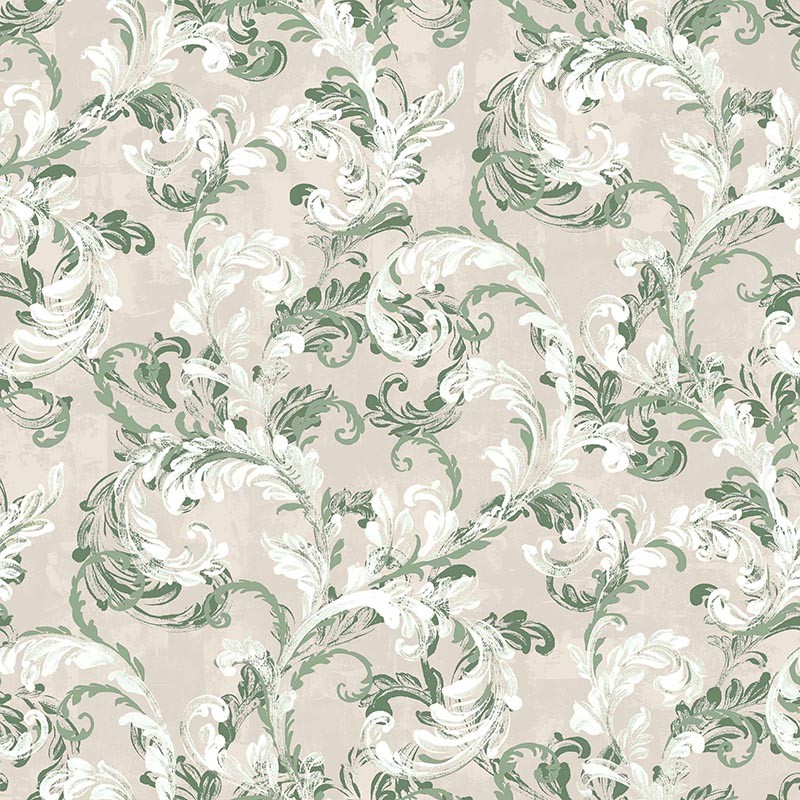 Papel pintado Coordonne Damaskus Byzantine Damask Sage D00128_N