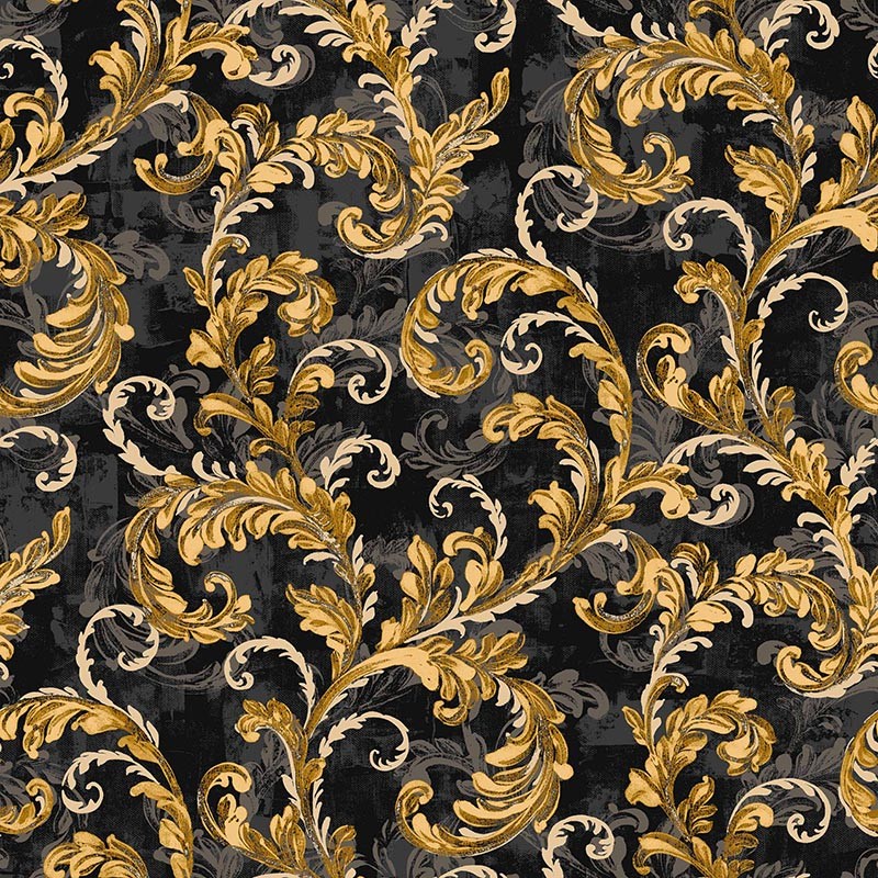 Papel pintado Coordonne Damaskus Byzantine Damask Onyx D00125_N