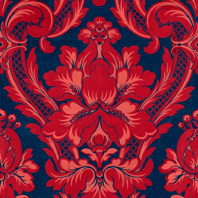 Papel pintado Coordonne Damaskus Venetian Damask Vermillion D00110_N