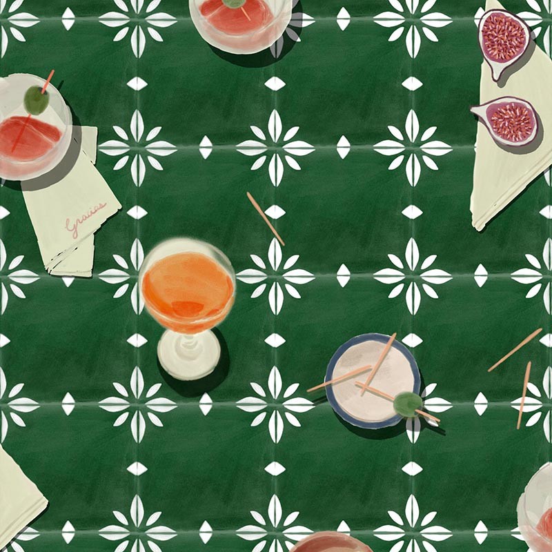 Papel pintado Tres Tintas Solera Vermut Green SO5202-3_V
