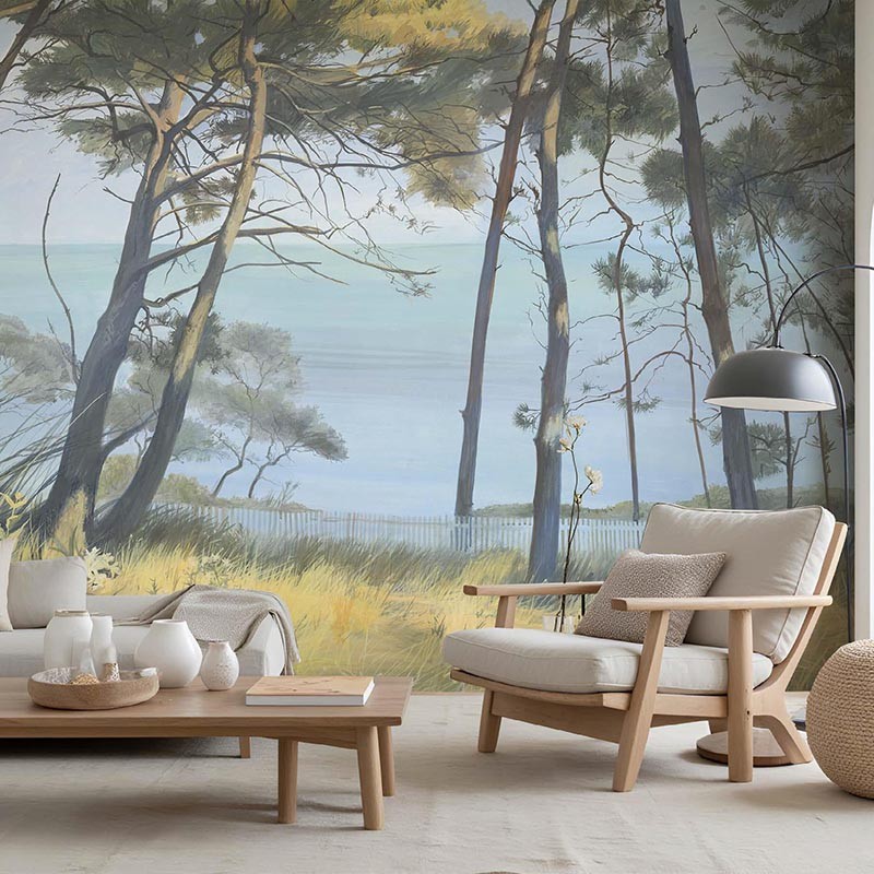 Mural Les Dominotiers Douce France Entre les pins DOM5005