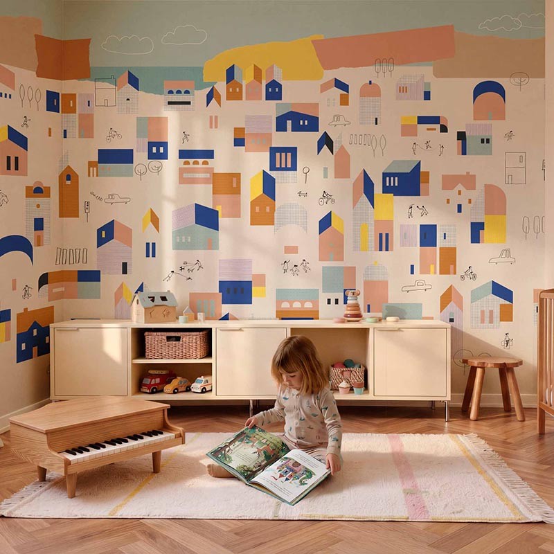 Mural Coordonne BB Kids Hometown Peach D00381_N