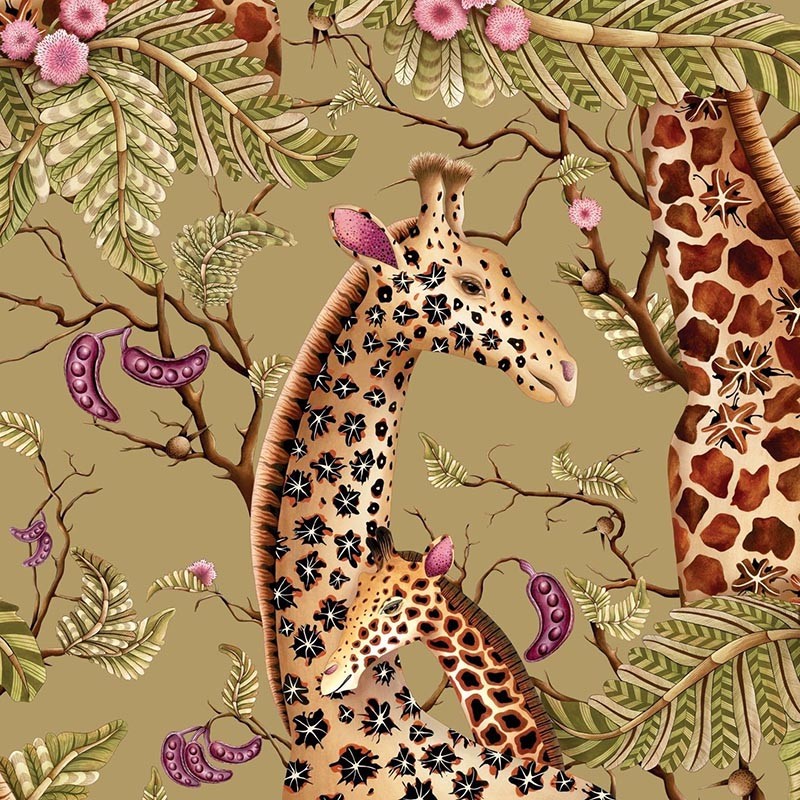 Papel Pintado Cole & Son Ardmore Baobab Royal Giraffe 129/3013