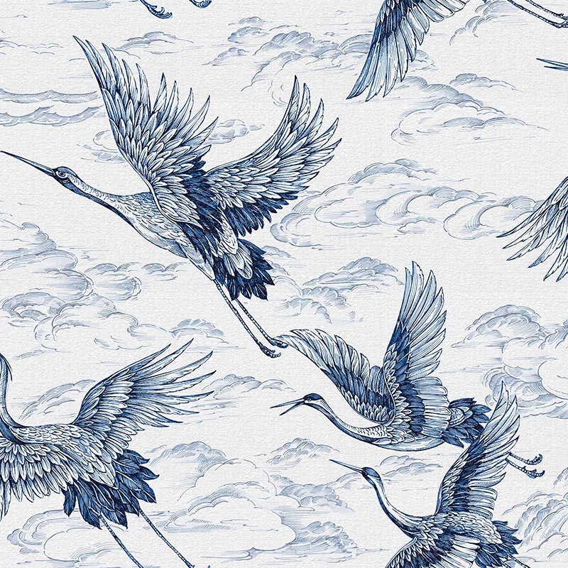 Papel pintado Coordonne Forbidden City Imperial Ibis Sapphire B00136