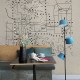 Mural Coordonné Random Papers Dots Maps 6500502N A