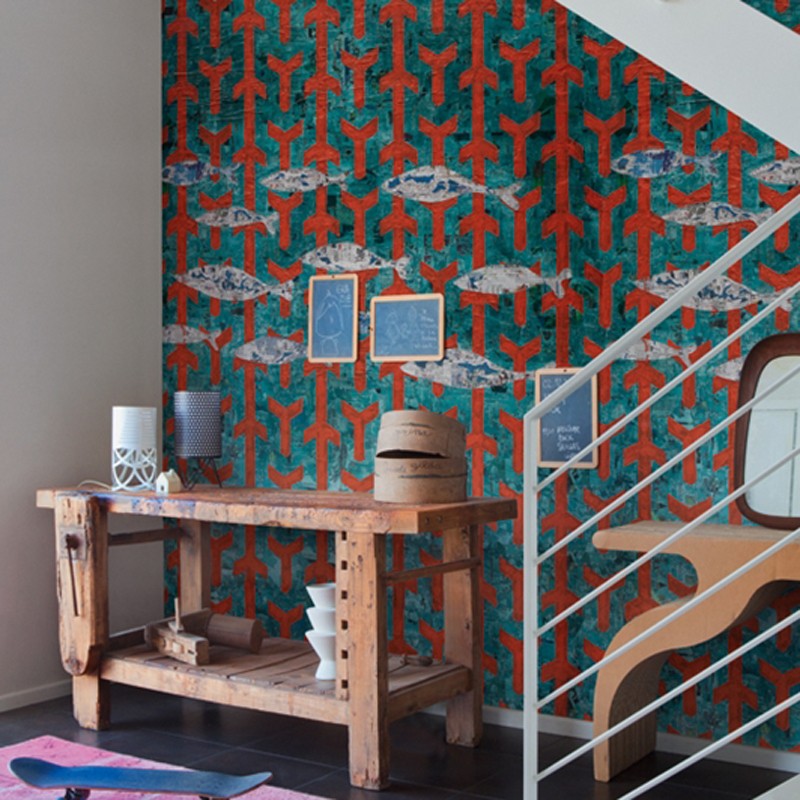 Mural Wall&Decò Contemporary Wallpapers 2014 Fish Wish WDFW1401 A