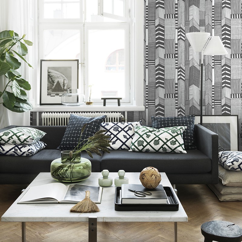 Papel pintado Marimekko Wallcovering nº 5 Ruutukaava 14111 A