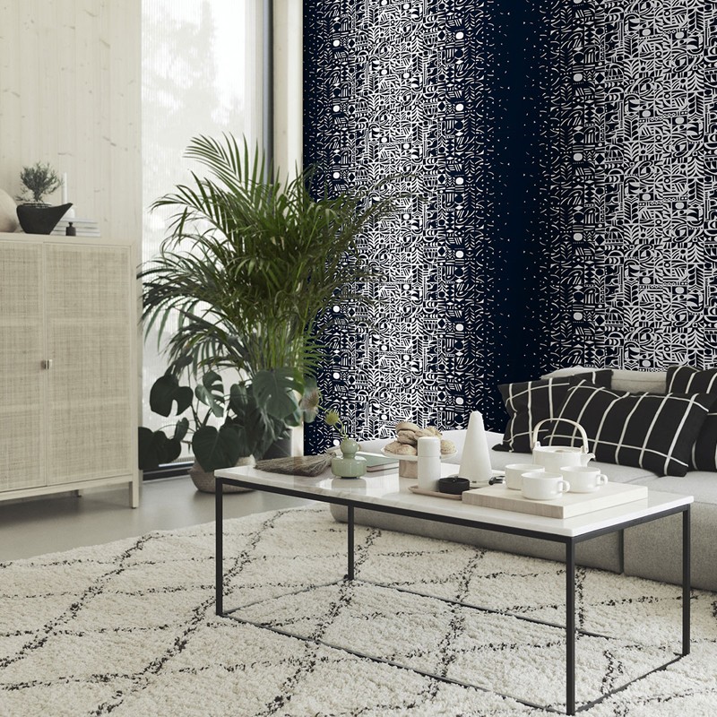 Papel pintado Marimekko Wallcoverings nº 5 Yön Varjo 23325 A
