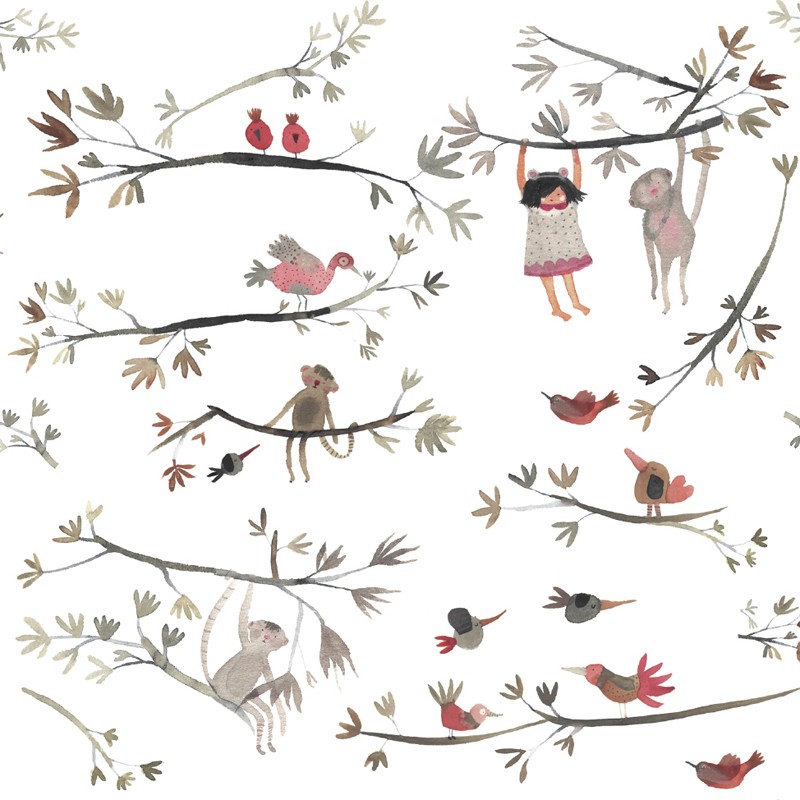 Papel pintado infantil Ventura Paula Alenda Pint Por las Ramas 35050