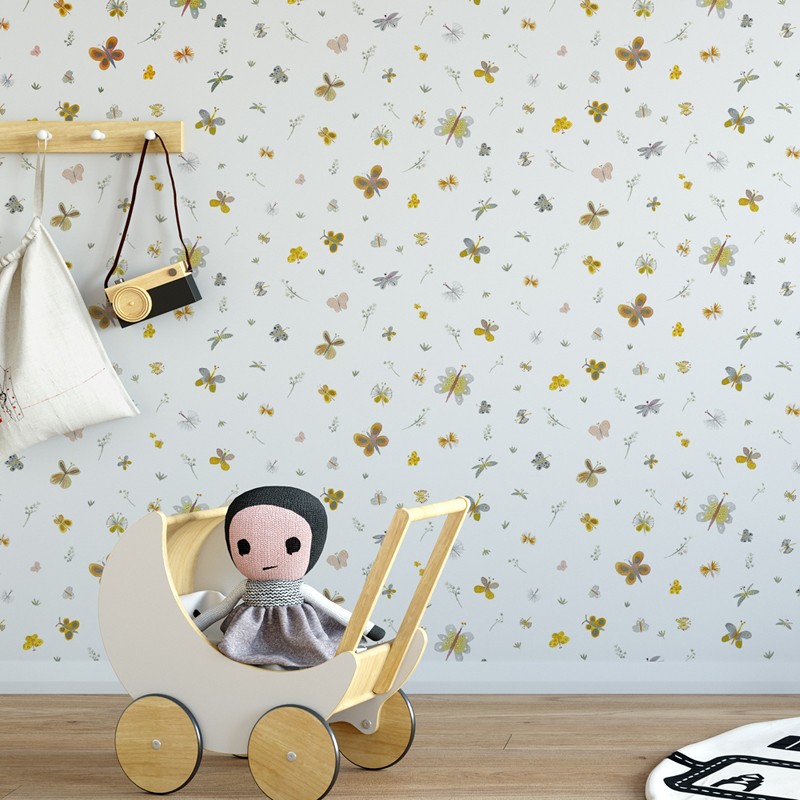Papel pintado infantil Ventura Paula Alenda Pint Mariposas 35070 A