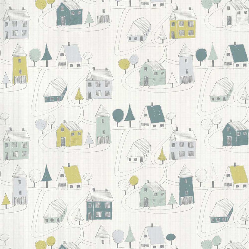 Papel pintado infantil Casadeco Happy Dreams Small Village HPDM82847128