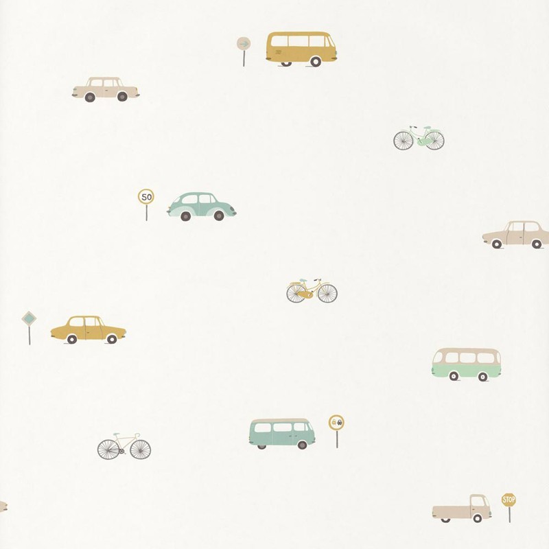 Papel pintado infantil Casadeco Happy Dreams Vintage Car HPDM82777317