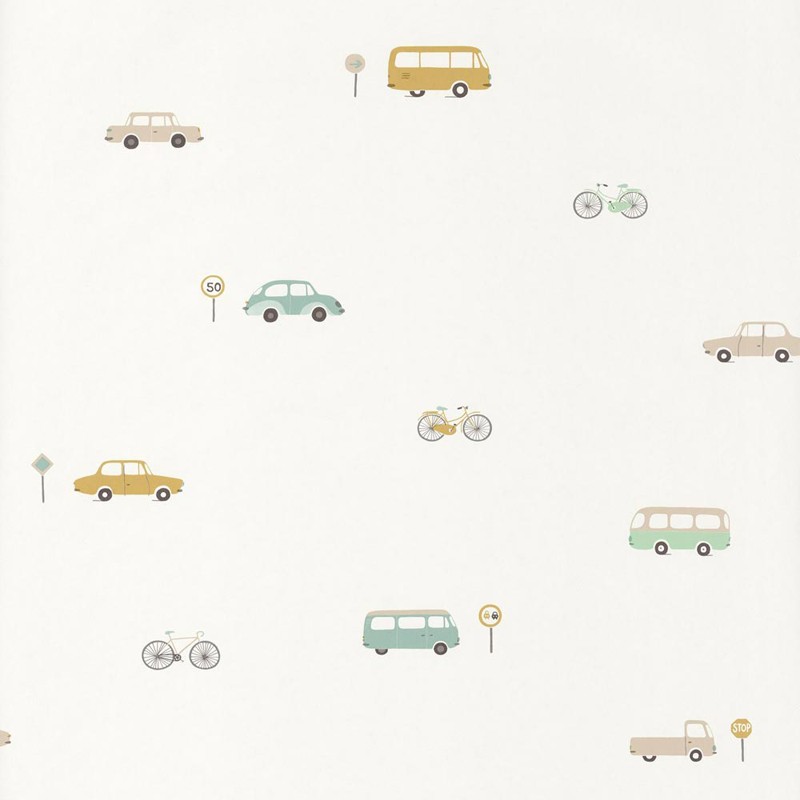 Papel pintado infantil carretera y coches - Streets & Cars 451716