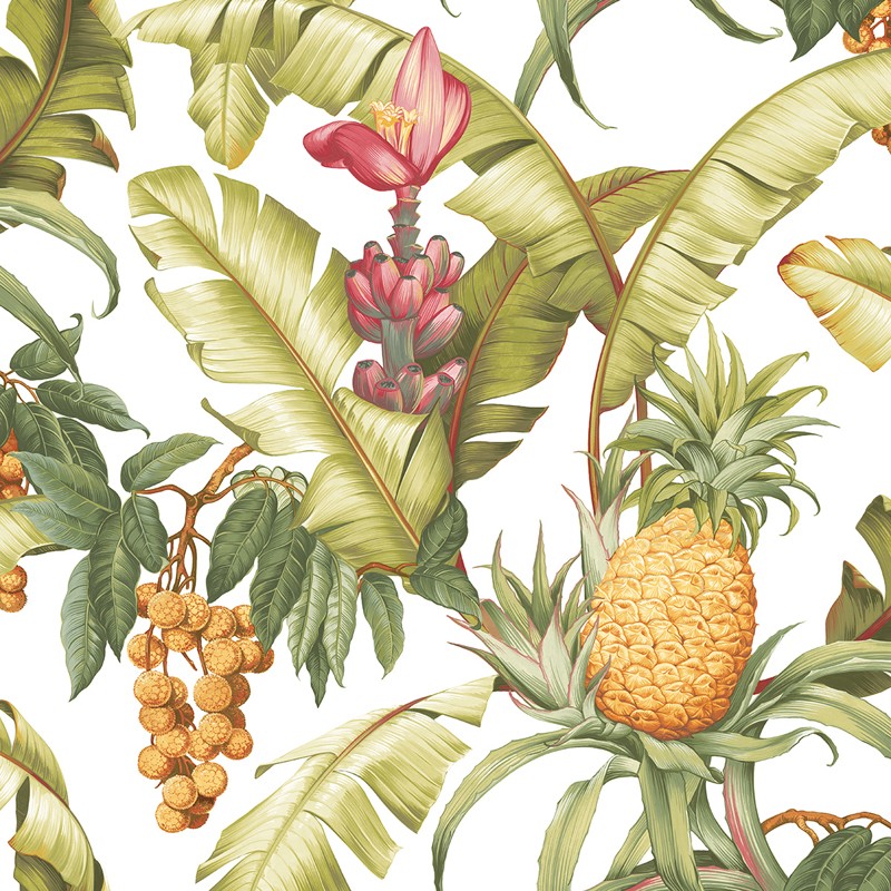 Papel pintado Wallquest Maui Maui Pineapple Floral TP80005