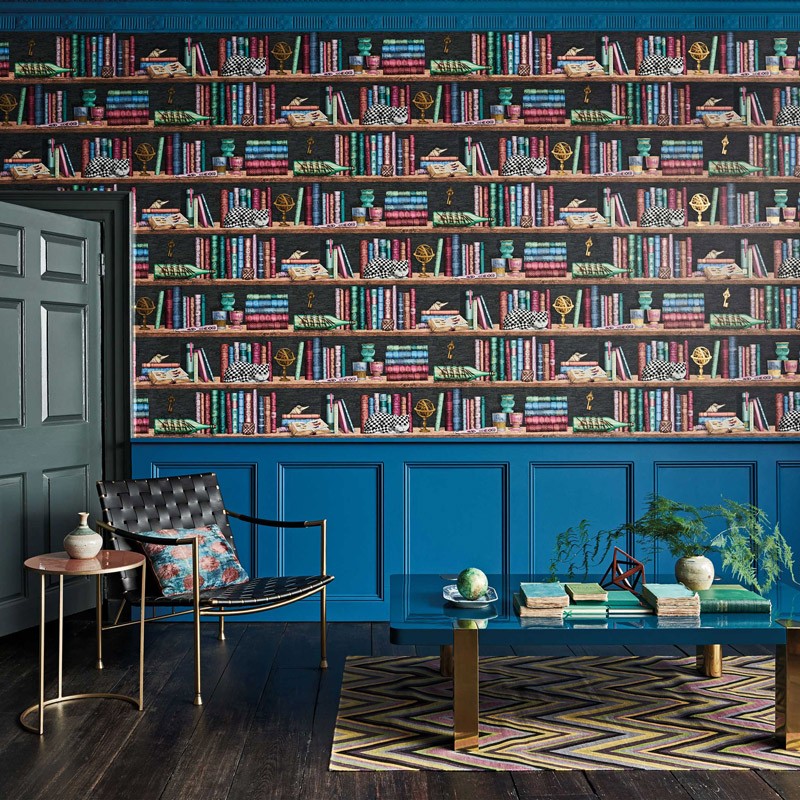 Papel pintado Cole & Son Fornasetti Senza Tempo Libreria 114-13025
