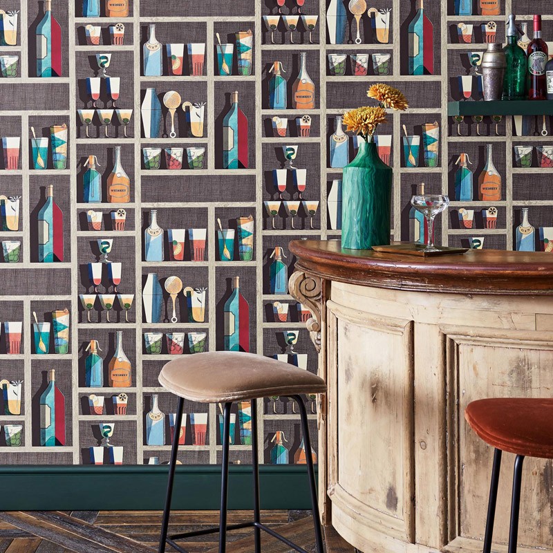 Papel pintado Cole & Son Fornasetti Senza Tempo Cocktail 114-23043