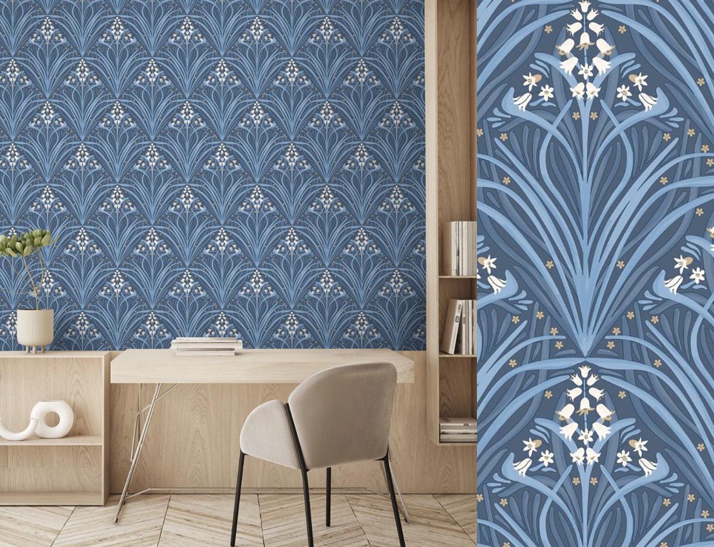 Papel pintado Art Decó 8303 de Kemen Wallcoverings