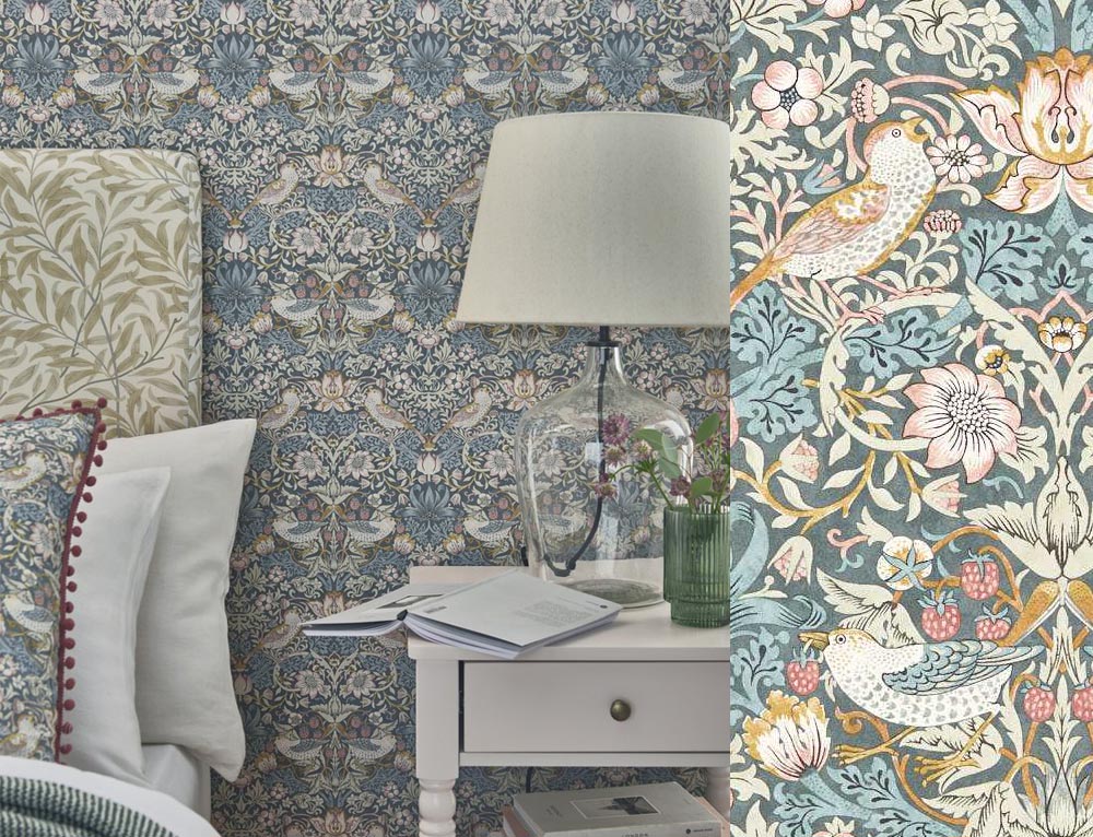 Papel pintado William Morris Designs W0171-05 by Clarke & Clarke