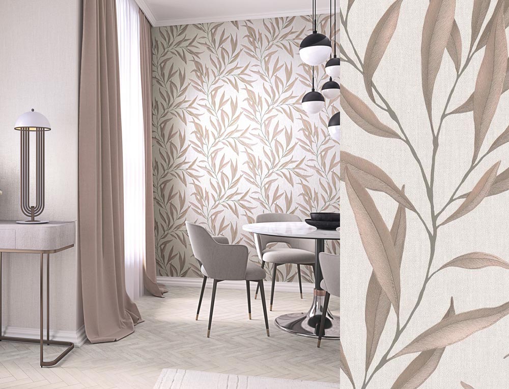 Papel pintado Hojaraska 021-HOJ de Unipaper