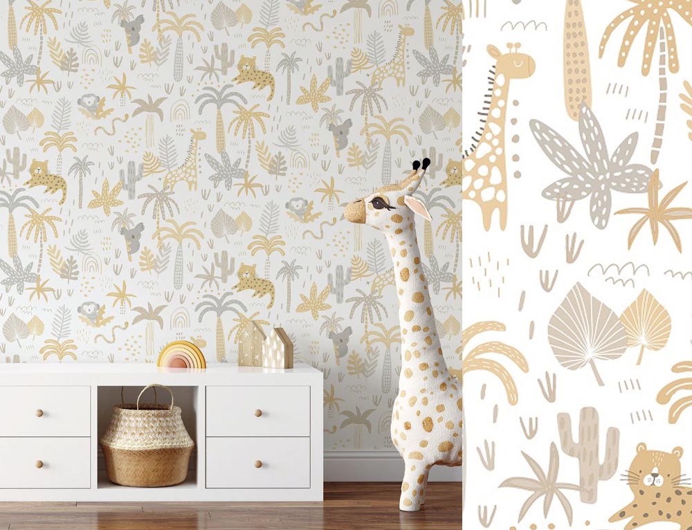 Papel pintado infantil Safari 014542