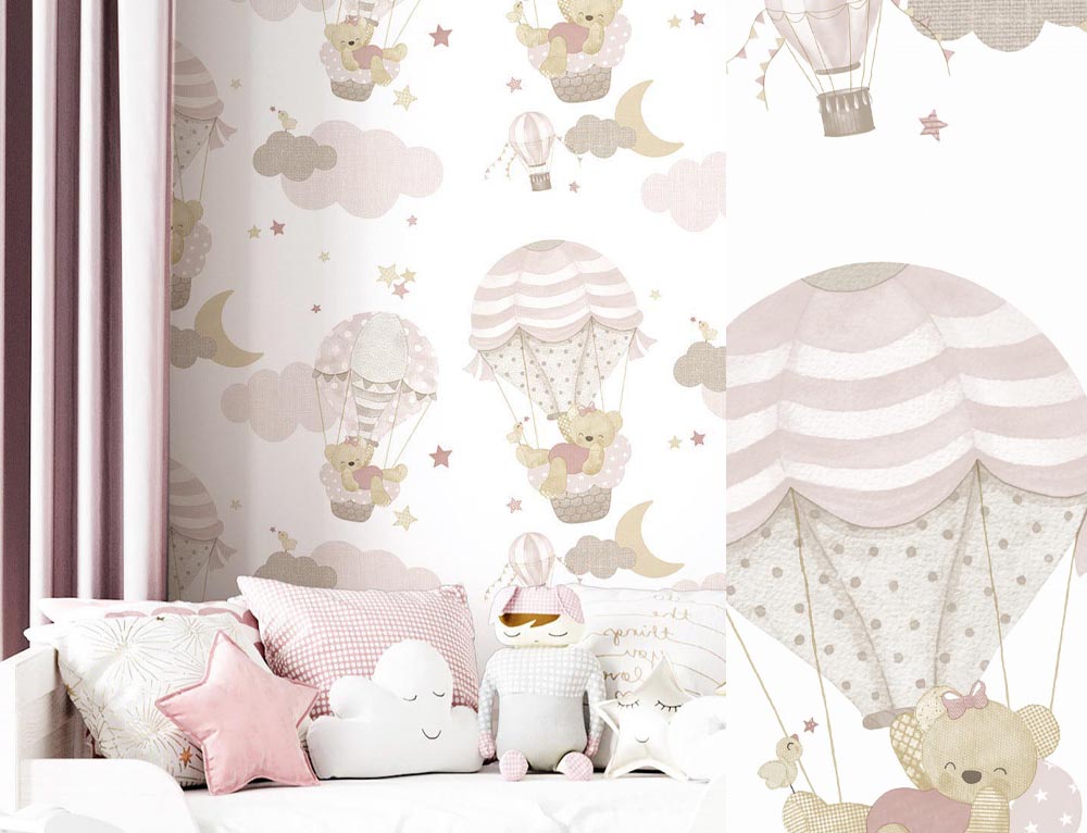 Papel pintado infantil Globos 14818