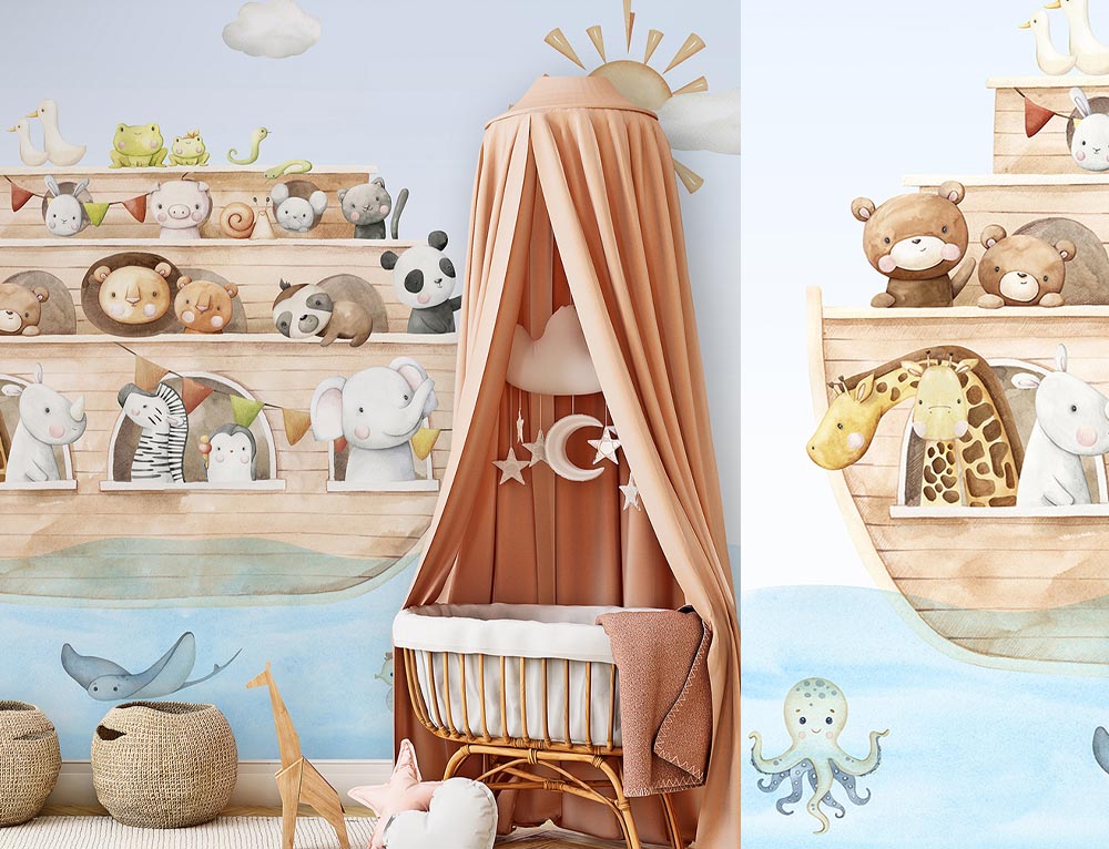 Mural infantil Kikki Belle & Oliver Robins BR 4073 M