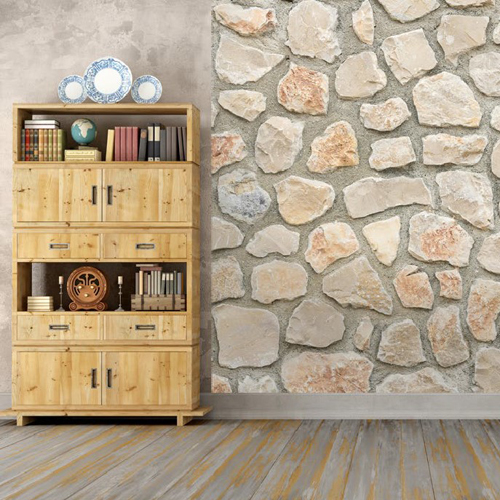 Fotomural Stone, Brick and Wood 5197-4V-1