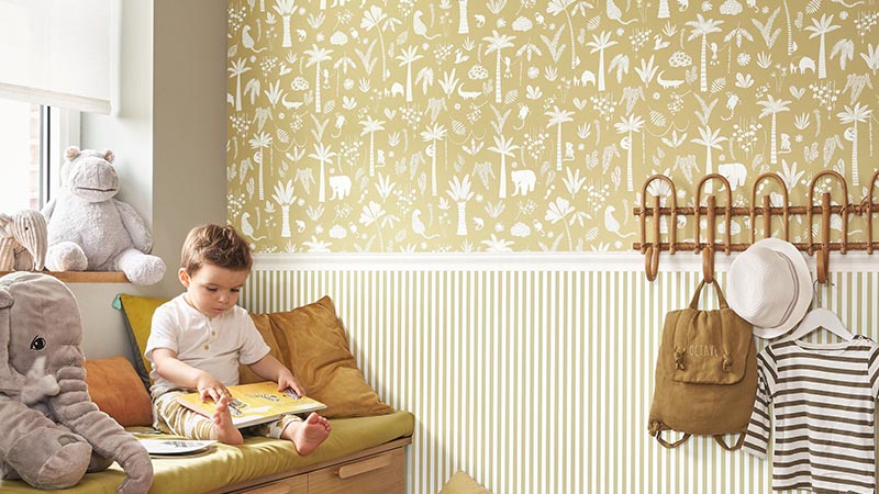 Habitaciones infantiles con papeles pintados y murales