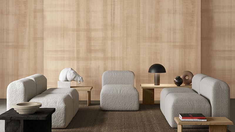 Papel pintado Washed Linen de Arte International