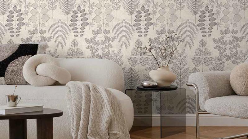 Papel pintado Designed in White de As Creation