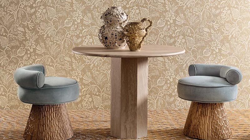 Papel pintado Broderies de Casamance