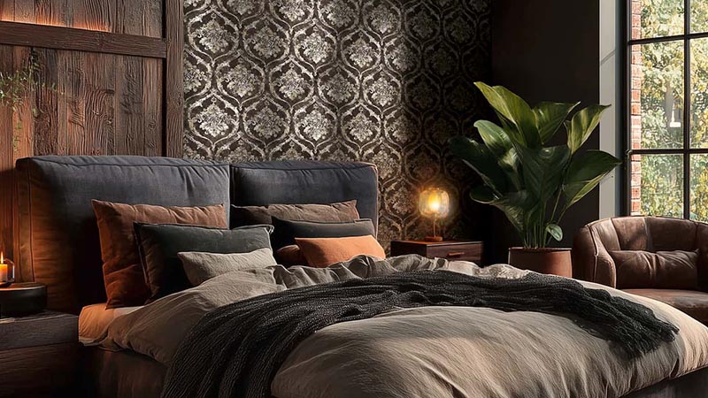 Papel Pintado Damask Wallpaper de pdwall